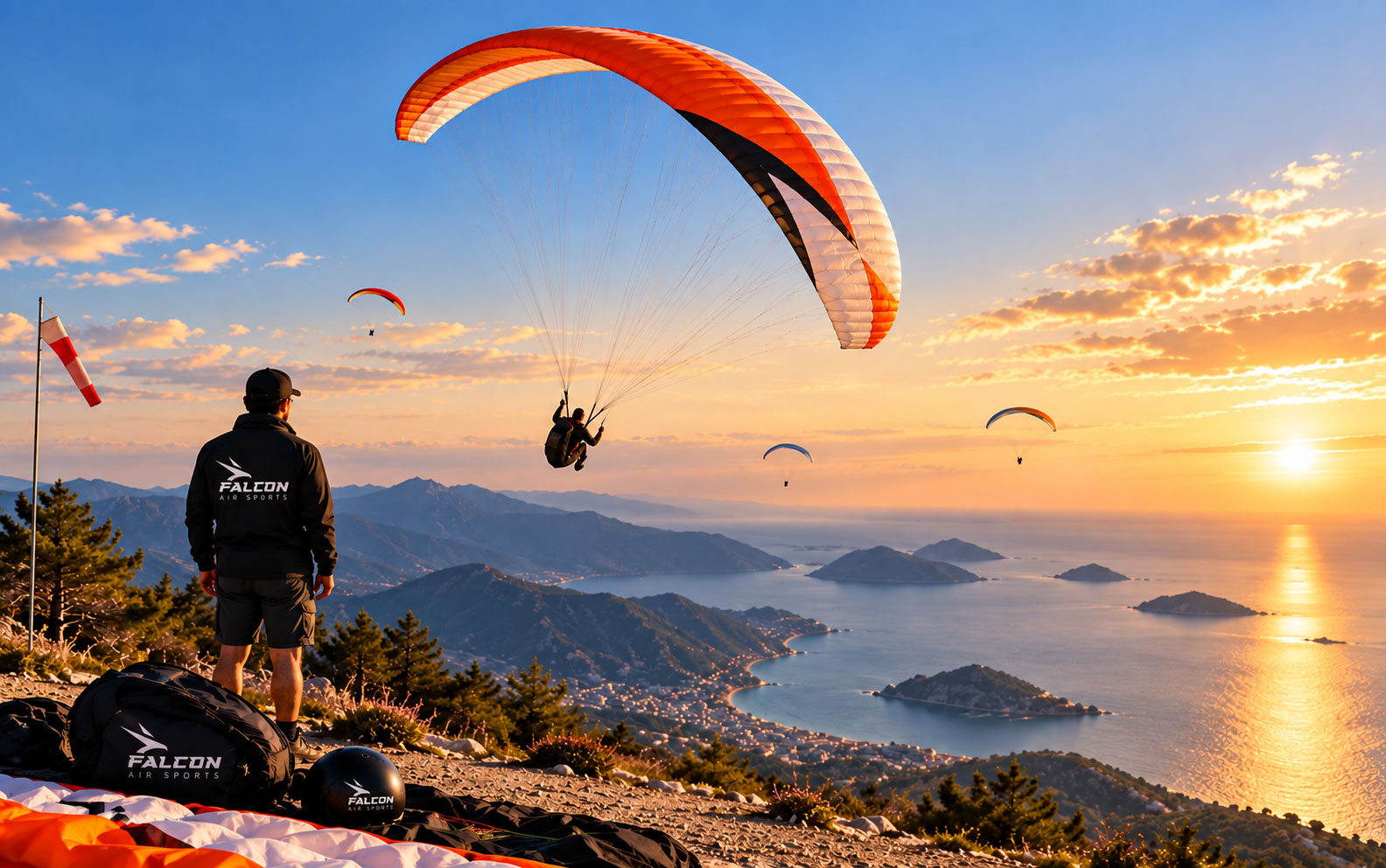 Antalya'da yamaç paraşütü